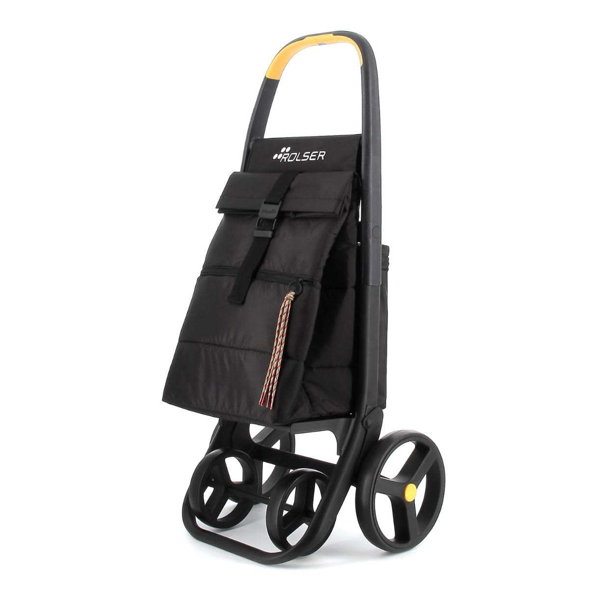 極美品　ROLSER　ロルサー　ショッピングカート　2輪　ブラック ROLSER 大容量 折りたたみ 2輪 36L ショッピングカート キャリー